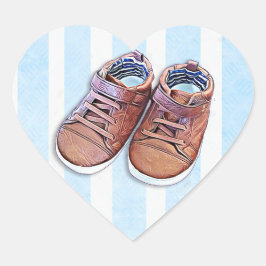 Es ist ein Babyduschaufkleber Herz-Aufkleber