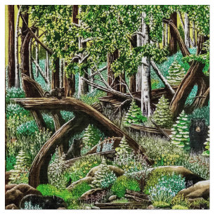 Es ist ein Bärenspielplatz-Stoff Stoff