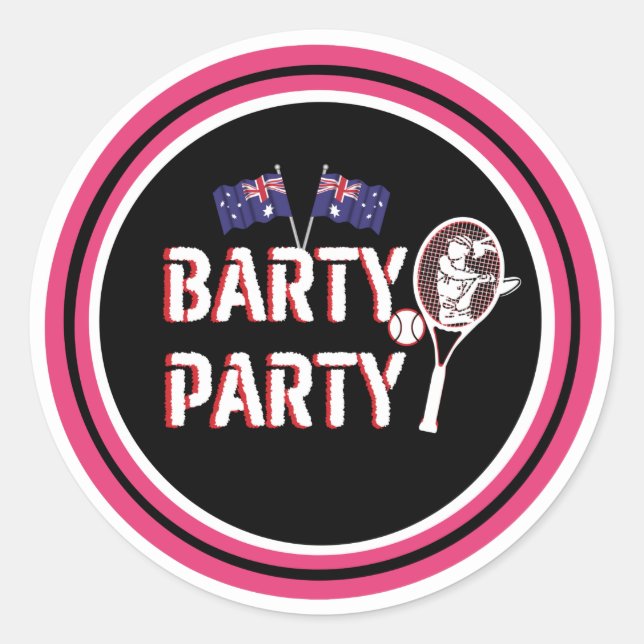 Es ist ein Barty-Party Runder Aufkleber (Vorderseite)