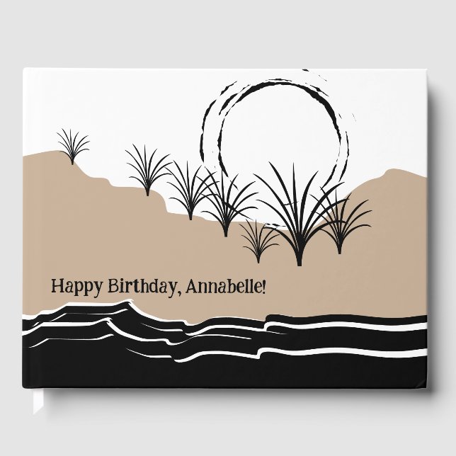 Es ist ein Beach-Party, das glücklich ist, Geburts Gästebuch (Vorderseite)