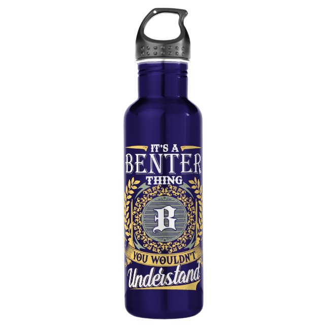Es ist ein Benter, den man nicht verstehen konnte Edelstahlflasche (Vorderseite)