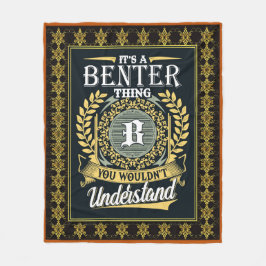 Es ist ein Benter, den man nicht verstehen konnte Fleecedecke