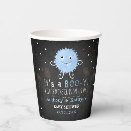 Es ist ein Boo-y! Kleine Monster Halloween Kinderd Pappbecher