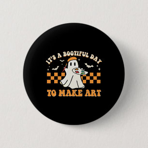 Es ist ein bootischer Tag, Kunst zu Halloween-Kuns Button