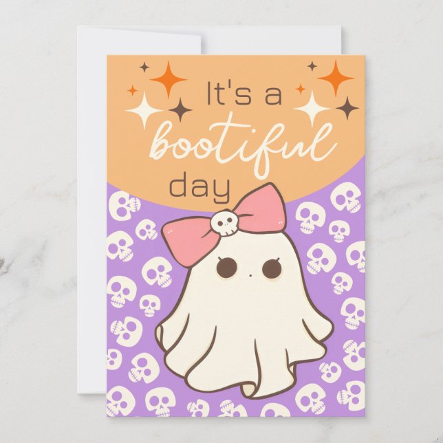 Es ist ein bootisches Halloween Feiertagskarte (Vorderseite)