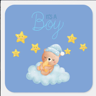 Es ist ein Boy Announcement Sticker