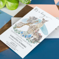 Es ist ein Boy Australian Animal Baby Shower Blue