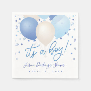 Es ist ein Boy Baby Shower Blue Ballons Serviette