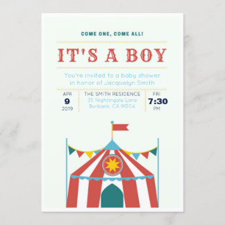 Es ist ein Boy Baby Shower Invitation Circus Einladung