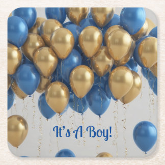 Es ist ein Boy Balloons Rechteckiger Pappuntersetzer