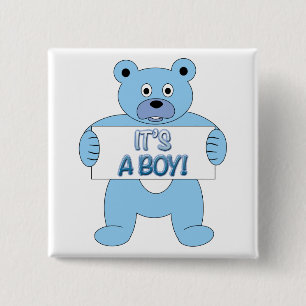 Es ist ein Boy Blue Bär Button