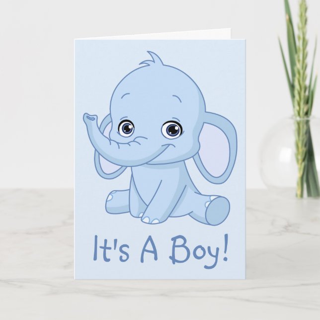Es ist ein Boy Blue Elephant Ankündigung (Vorderseite)