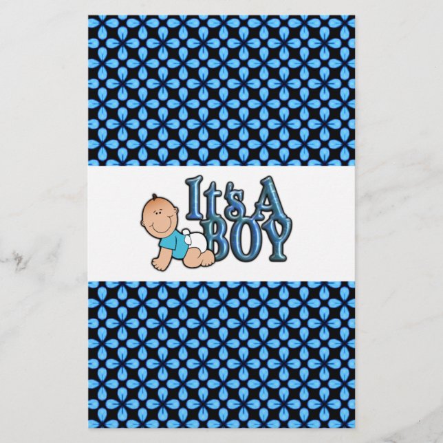 Es ist ein Boy Blue Text mit Baby Candy Bar Wrappe Briefpapier (Vorderseite)