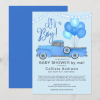 Es ist ein Boy Blue Truck Balloons Lights Baby Sho
