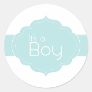 Es ist ein Boy Cupcake Topper/Aufkleber Runder Aufkleber