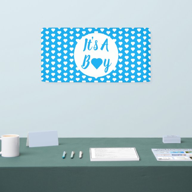 Es ist ein Boy Heart Pattern Banner (Messe)