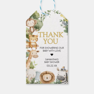 Es ist ein Boy Jungle Safari Animal Favor Tags Geschenkanhänger