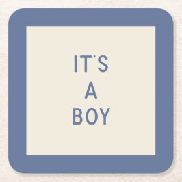 Es ist ein Boy Minimal Paper Untersetzer