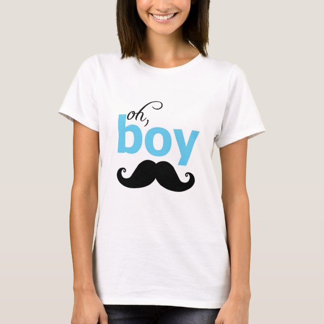 Es ist ein Boy Mustache Baby Shower Maternity T Sh T-Shirt (Vorderseite)