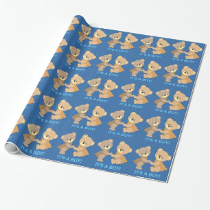 Es ist ein Boy Niedlich Teddy Bears Pattern Geschenkpapier