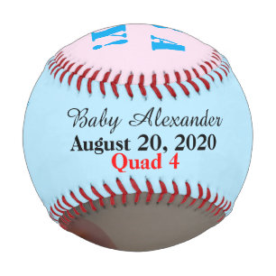 Es ist ein Boy Quad Blue Pink Foto Baseball