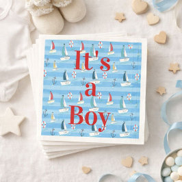 Es ist ein Boy Sailboat Paper Napkin Serviette