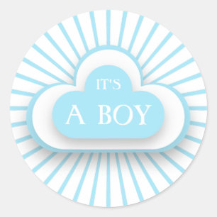 Es ist ein Boy-Sticker Runder Aufkleber