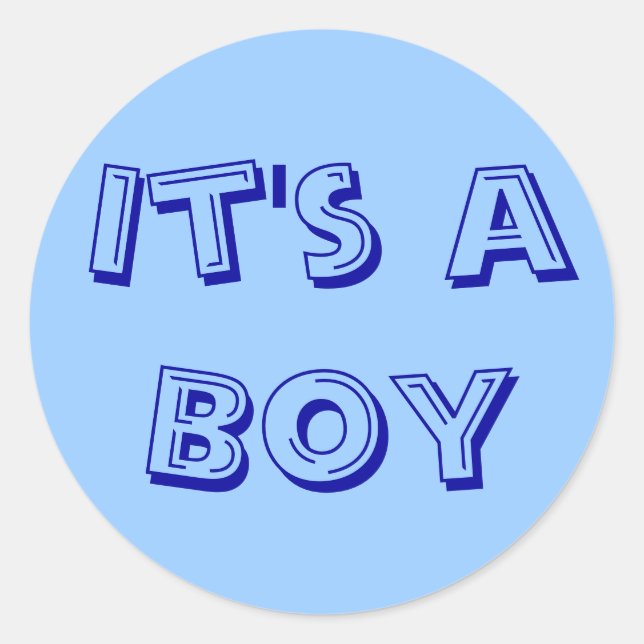 Es ist ein Boy Sticker Siegel (Vorderseite)