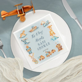 Es ist ein Boy Wooden | Babydusche aus gefülltem S Serviette