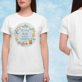 Es ist ein Boy Wooden | Babydusche aus gefülltem S Tri-Blend Shirt