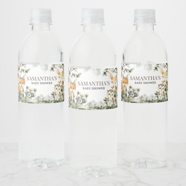 Es ist ein Boy Woodland Tiere Wasserflaschenetikett (Flaschen)