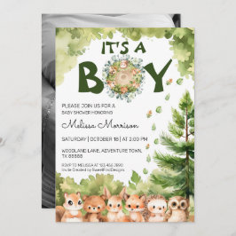 Es ist ein Boy Woodland von SFD Baby Boy Shower Einladung
