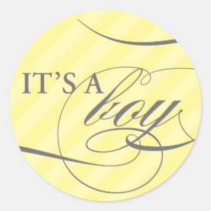Es ist ein Boy Yellow Stripe Sticker