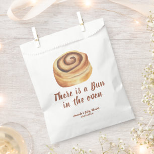 Es ist ein Brötchen im Ofen Baby Shower Geschenktütchen