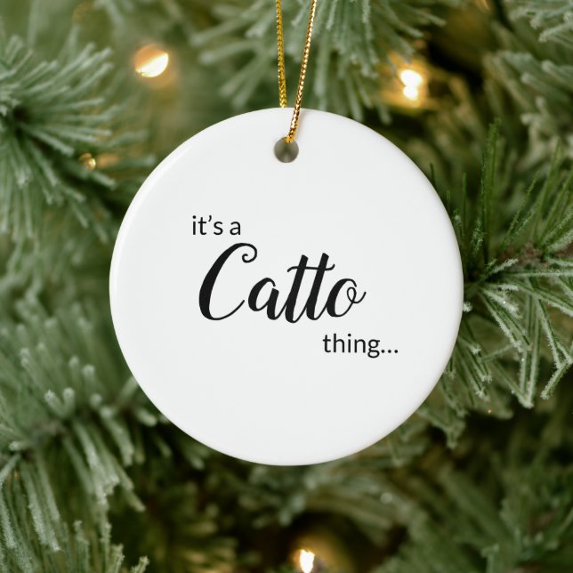 Es ist ein Catto Ding.... Keramik Ornament (Baum)