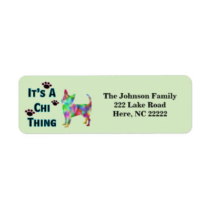 Es ist ein Chi Thing-Rücksendeadressen-Aufkleber