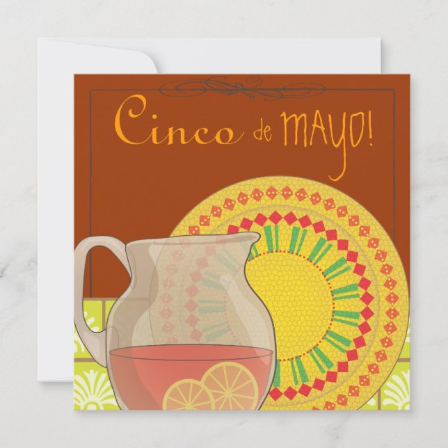 Es ist ein Cinco de Mayo Party Fiesta Einladung (Vorderseite)