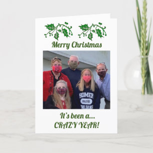 Es ist ein CRAZY-JAHR von der Gang mit Foto Karte