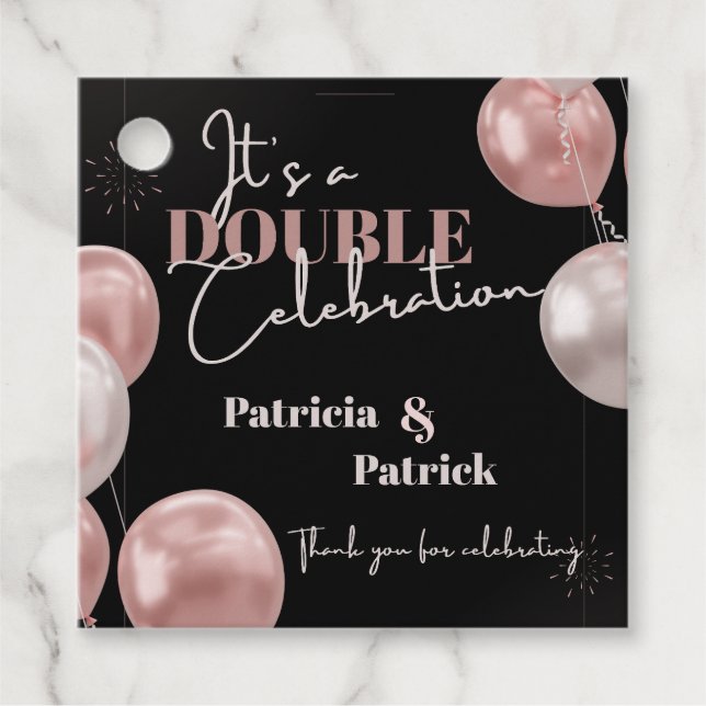 Es ist ein doppelter Feiertag gemeinsamen Geburtst Geschenkanhänger (Vorderseite)