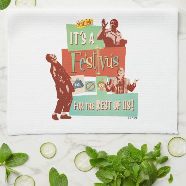 Es ist ein Festivus für den Rest von uns Geschirrtuch (Gefaltet)