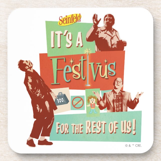 Es ist ein Festivus für den Rest von uns Getränkeuntersetzer (Vorderseite)