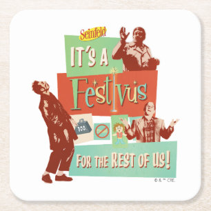 Es ist ein Festivus für den Rest von uns Rechteckiger Pappuntersetzer