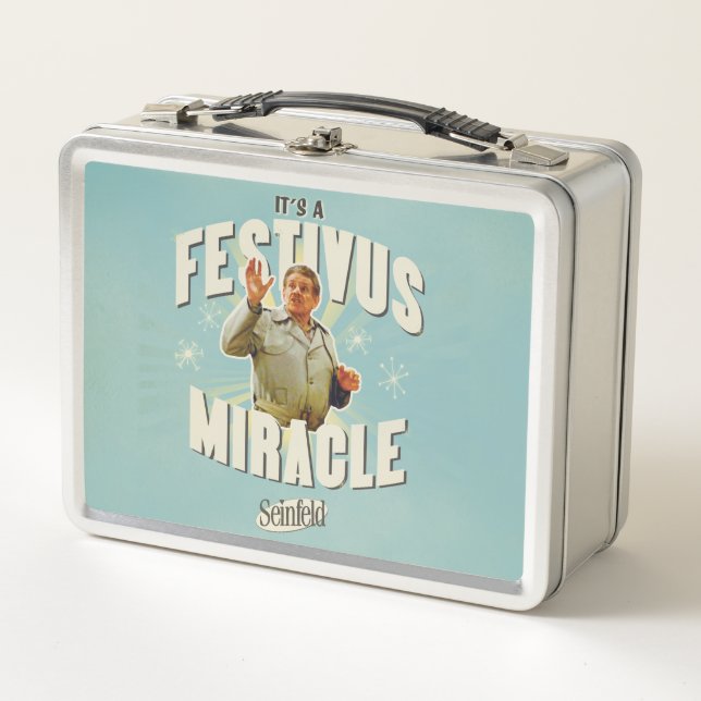 Es ist ein Festivus-Wunder Metall Brotdose (Vorderseite)