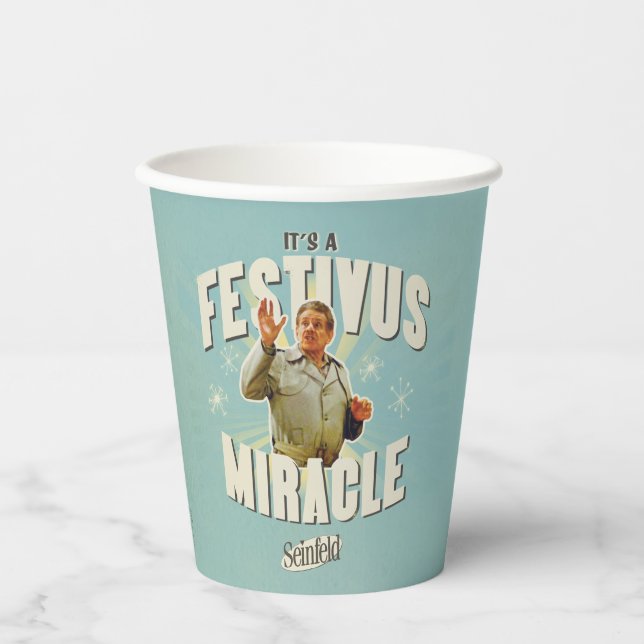 Es ist ein Festivus-Wunder Pappbecher (Vorderseite)