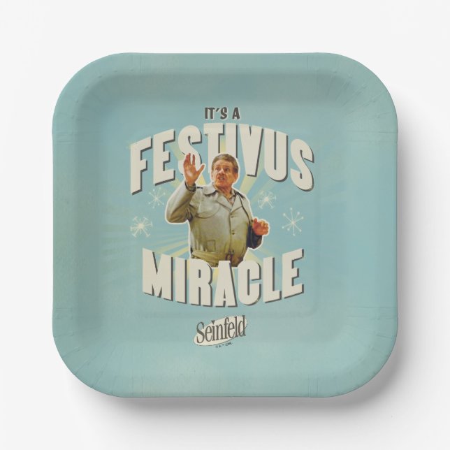 Es ist ein Festivus-Wunder Pappteller (Vorderseite)