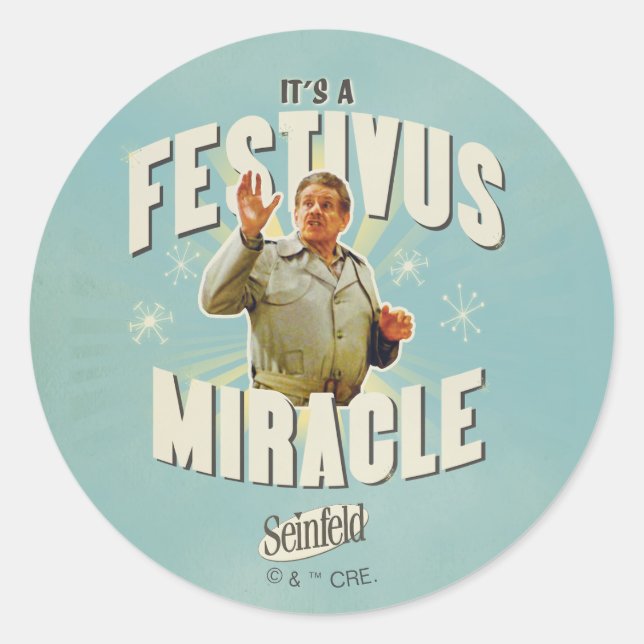Es ist ein Festivus-Wunder Runder Aufkleber (Vorderseite)