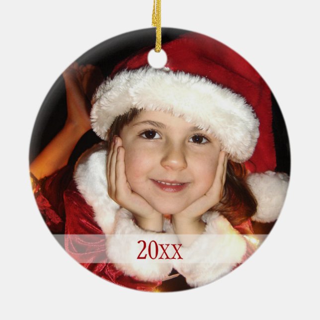 Es ist ein fröhliches Weihnachts-Foto / Jahr Keramik Ornament (Hinten)