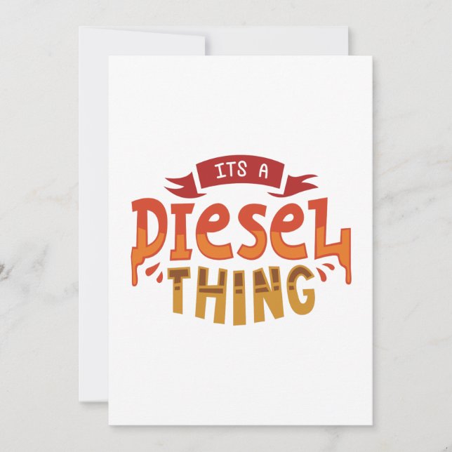 Es ist ein Geschenk für Lastwagenfahrer mit Diesel Dankeskarte (Vorderseite)