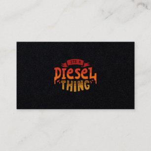 Es ist ein Geschenk für Lastwagenfahrer mit Diesel Visitenkarte