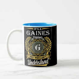 Es ist ein Gewand, das man nicht verstehen konnte Zweifarbige Tasse